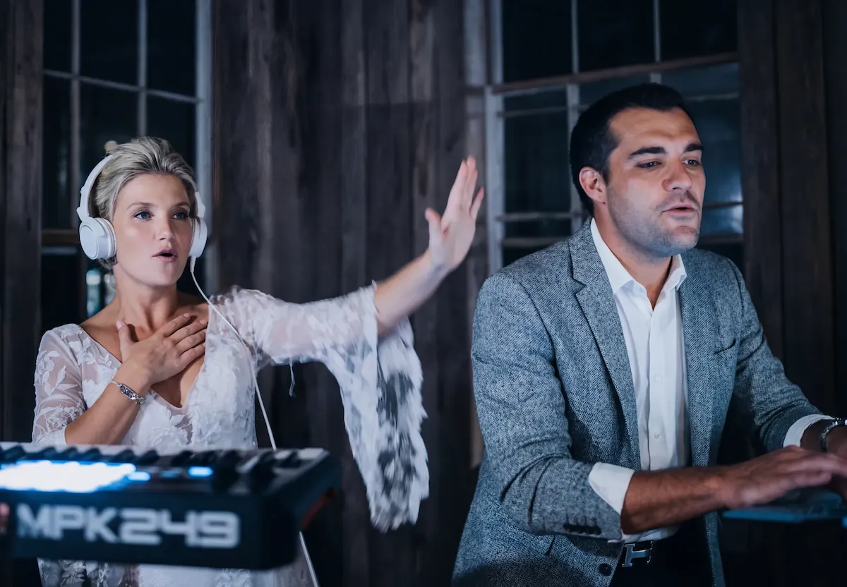 DJ Darby with a bride on the dance floor