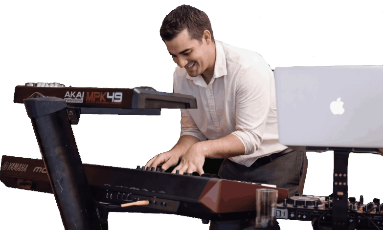 DJ Darby performing at a wedding reception
