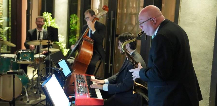Charleston jazz quartet performing