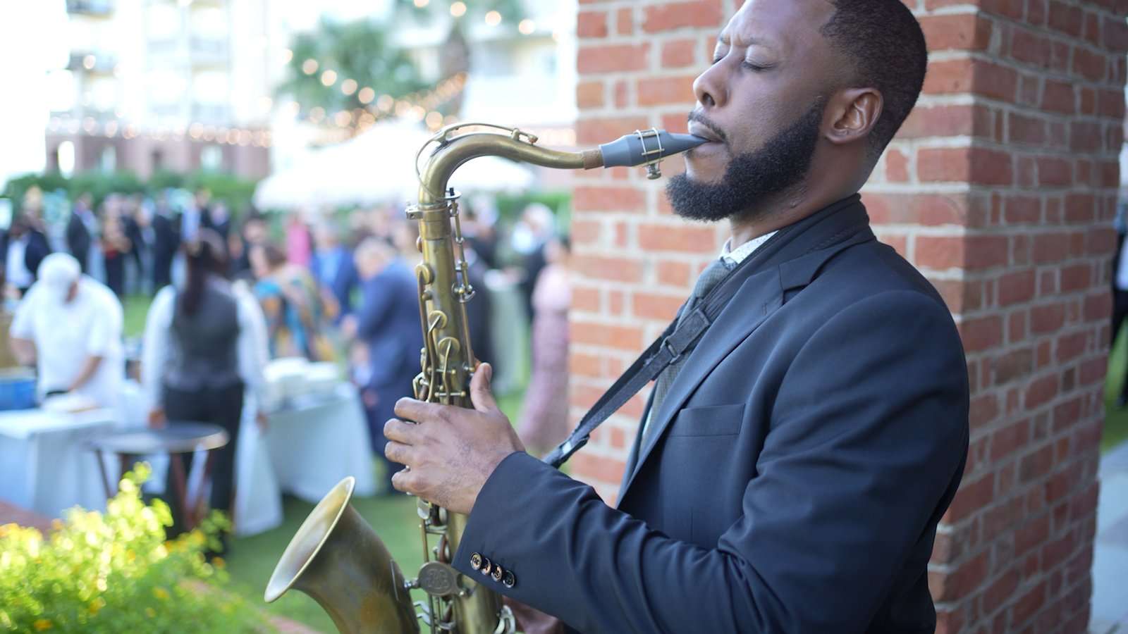 Saxophone jazz performance