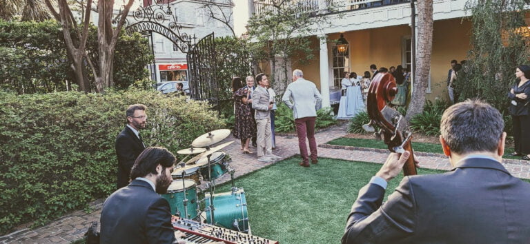 Jazz trio at rehearsal dinner