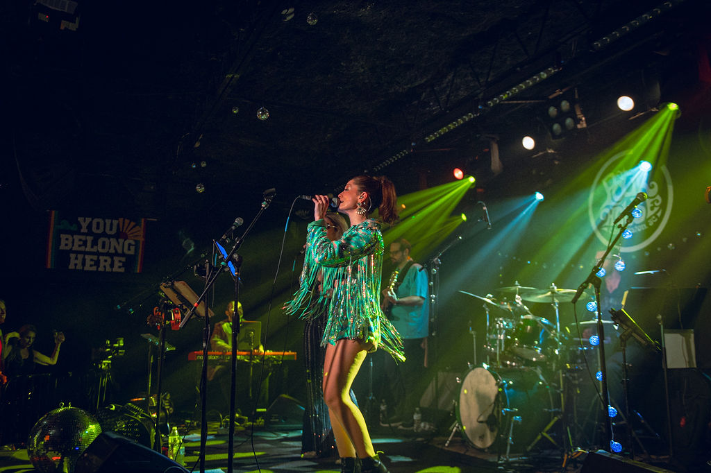 Liz Kelley performing live on stage