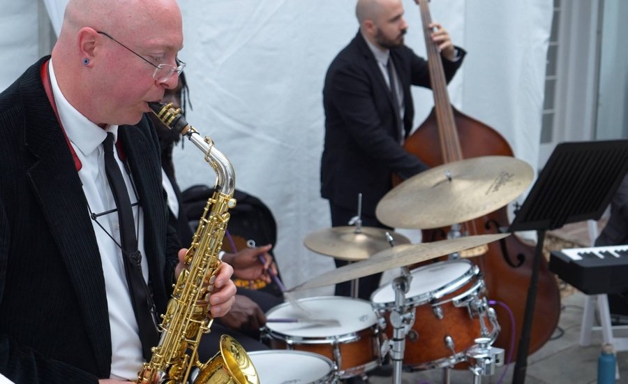 Palmetto jazz quartet at an event