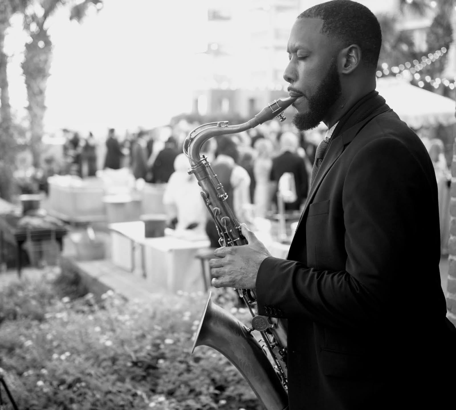 Jazz saxophone event performance
