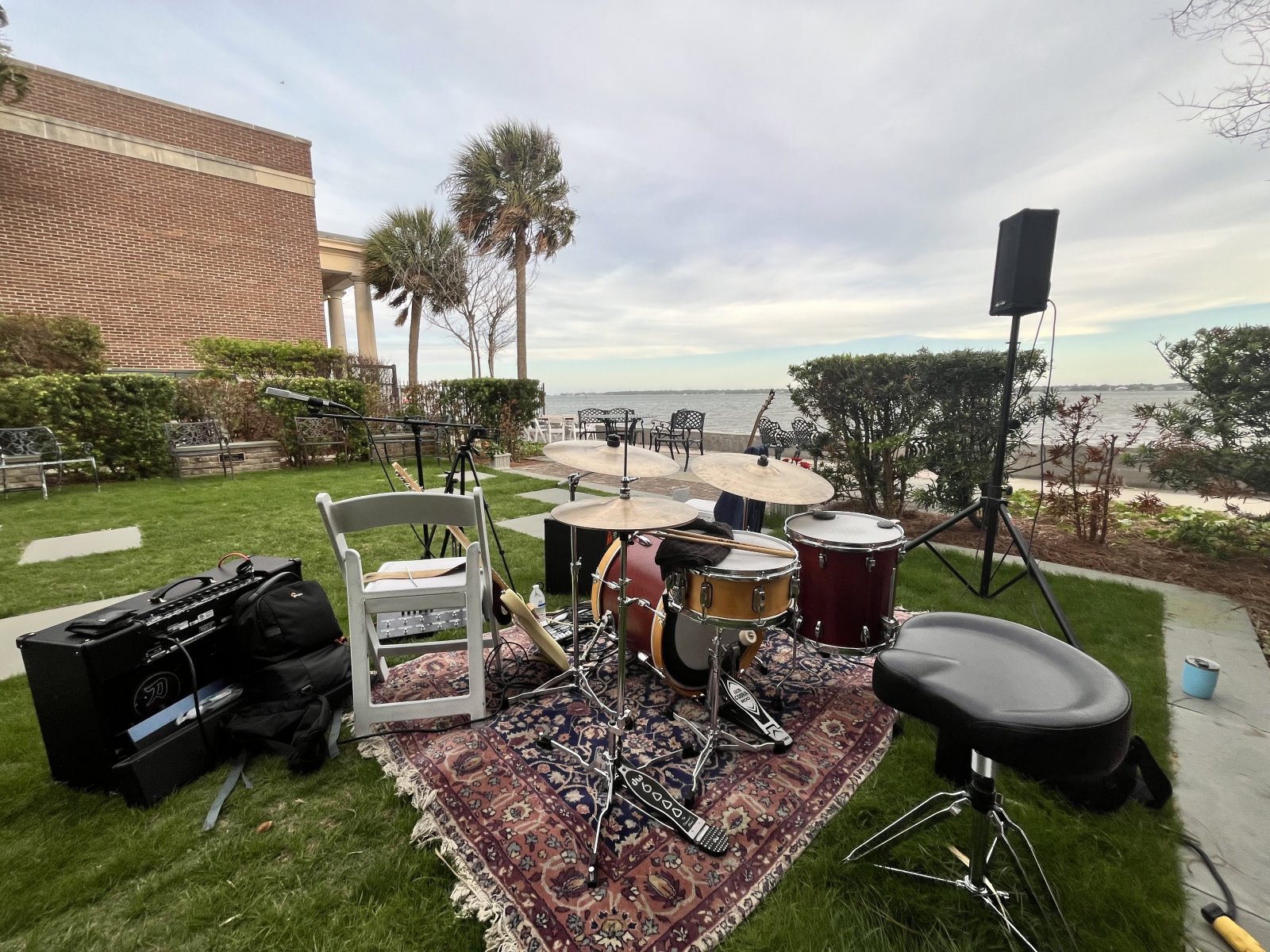 Lighthouse Band stage setup