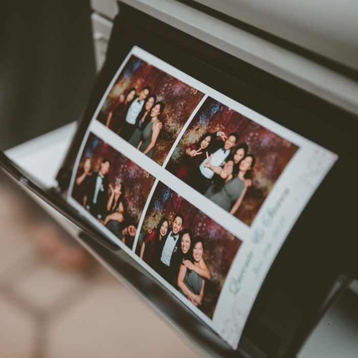 Photo booth print station