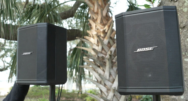 Ceremony speaker setup